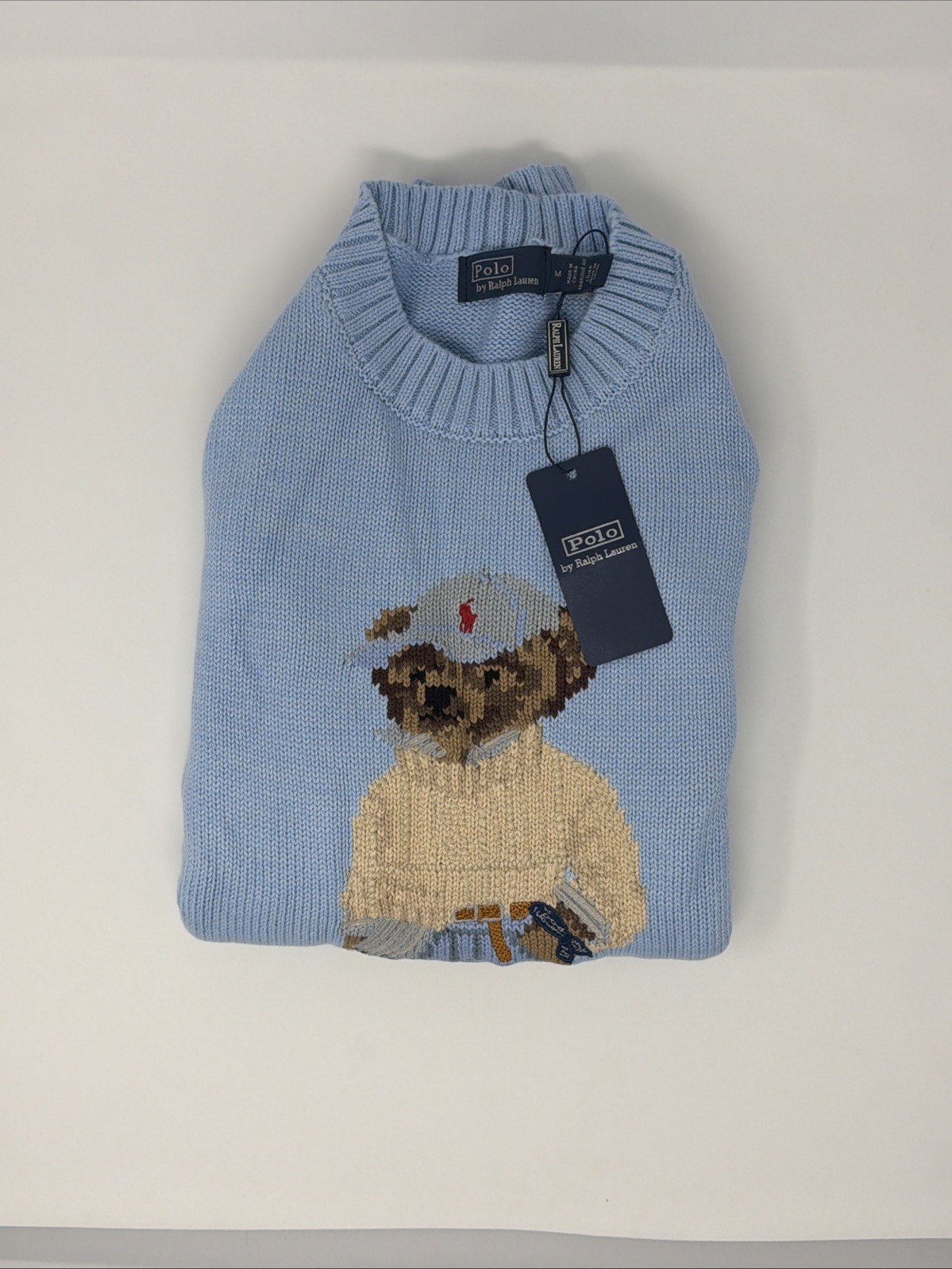 Polo Ralph Lauren Light Blue Polo Bear Sweater Women’s Medium
