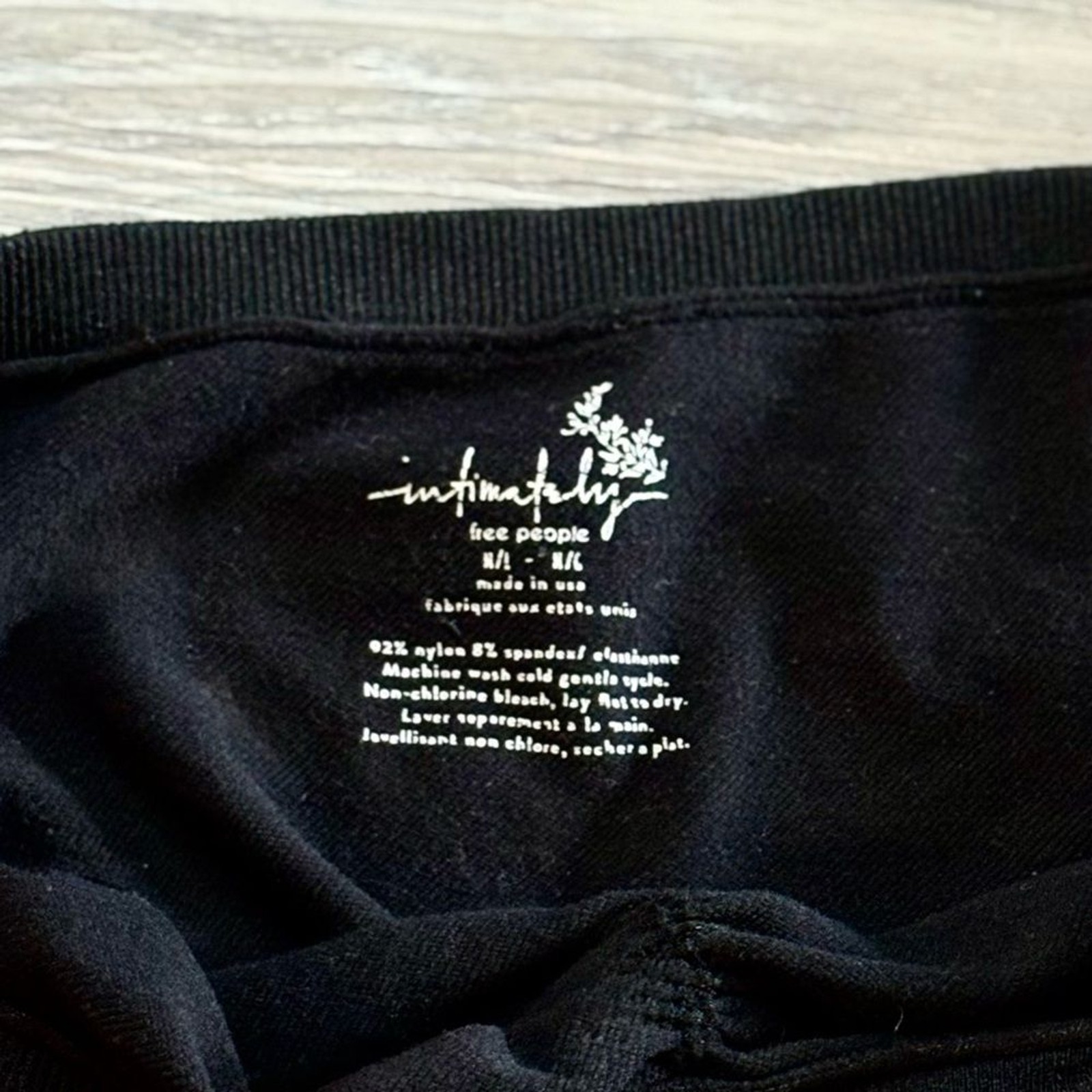 Free People Intimately Stretch Off the Shoulder Layering Top Black Size M/L