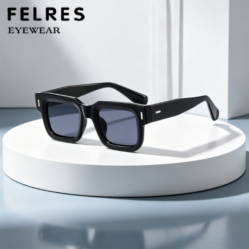 Men Square Tinted Reading Glasses Women Thick Frame Presbyopic Sunglasses +6.0