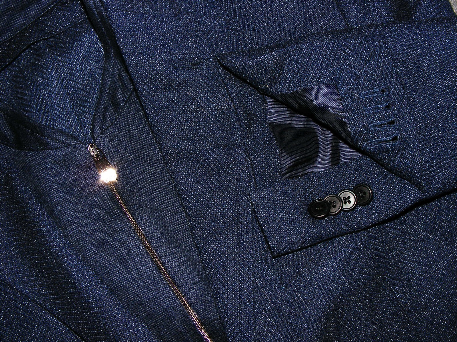 MEN 44R TAILORED SLIM FIT CORNELIANI ID ITALY IDENTITY ZIP BIB SPORTCOAT JACKET