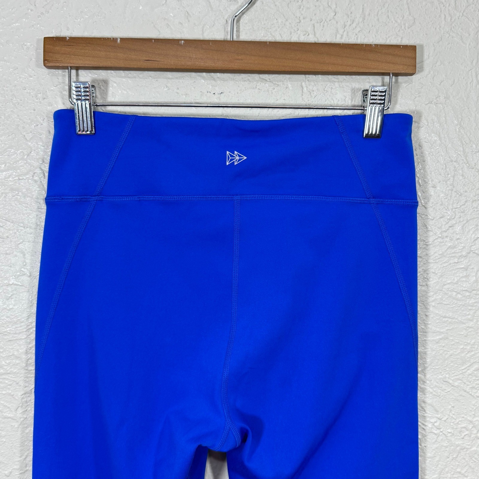 Yvette Leggings Large Royal Blue Mesh Compression Hi Rise Tennis Prep Yoga Gym