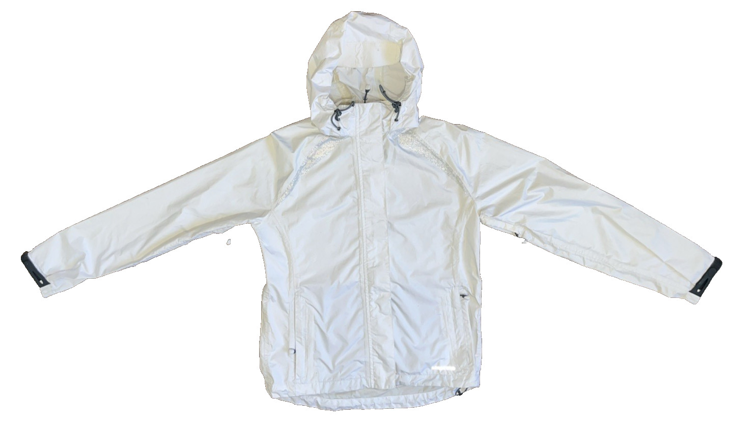 Lands End Lite Hooded Rain Jacket Women’s XS Size 2-4 Waterproof