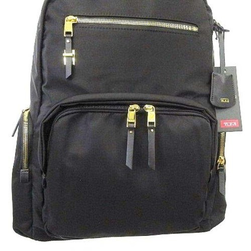 TUMI Voyageur Carson women Backpack Black Gold Hardware 1099631041