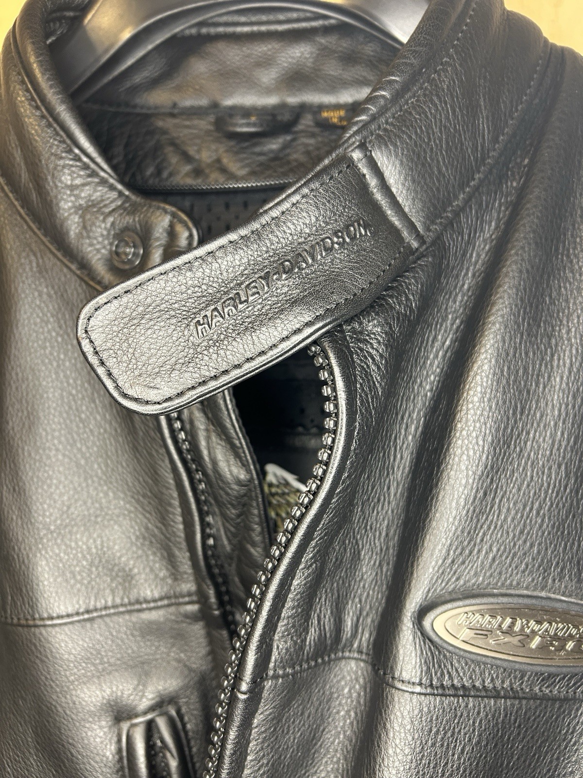Premium Harley-Davidson FXRG Leather Riding Jacket NEVER USED Size L