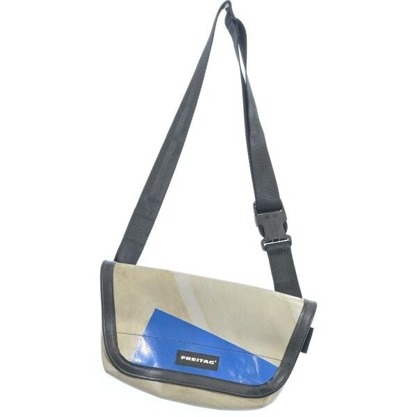 FREITAG F40 JAMIE Shoulder Bag PVC Beige Blue Mens Used Crossbody Travel