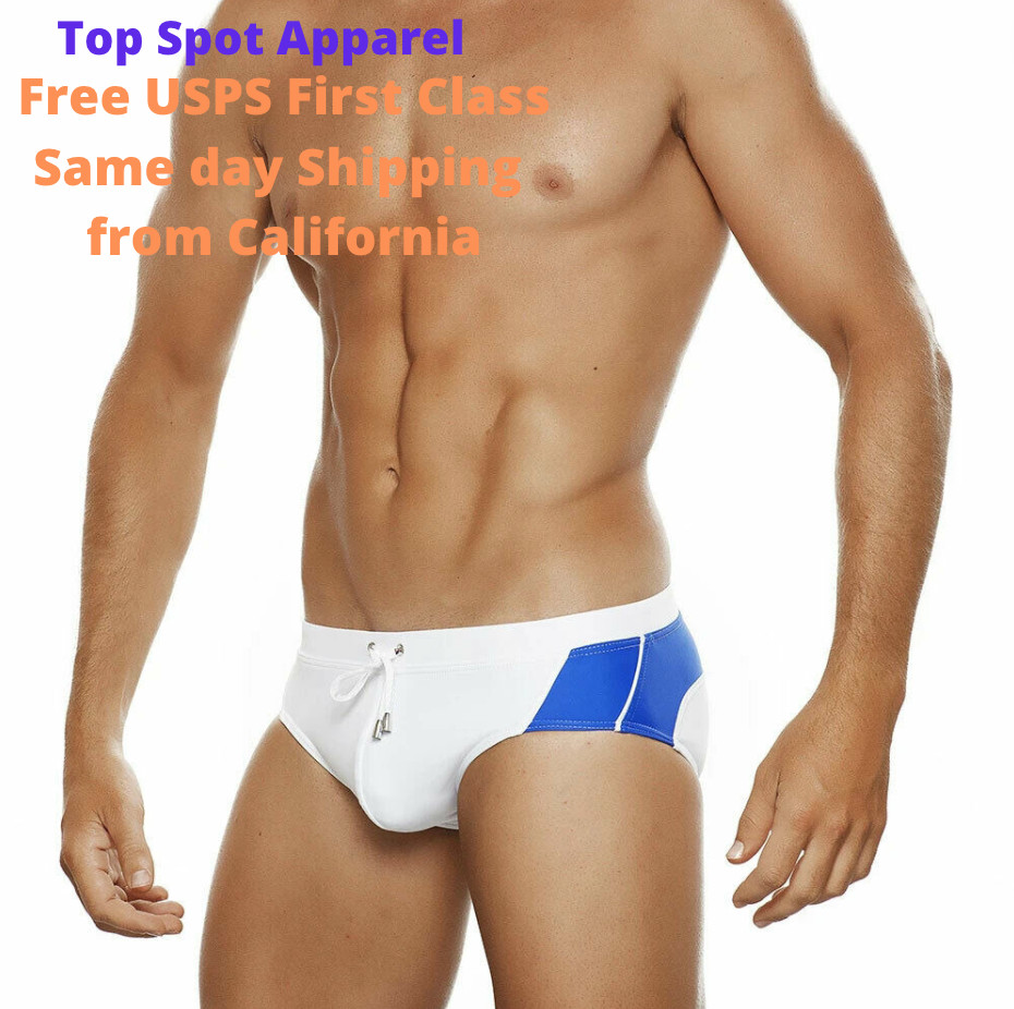 Men’s Racing Stripes Beach Resorts | Swim Briefs | Cruise | Vacation | Swimsuit