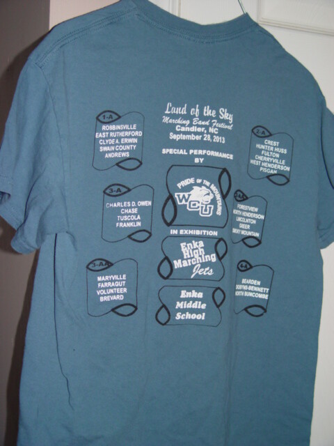 39th Annual Land of The Sky Marching Band Festival Candler NC T-Shirt Size Small