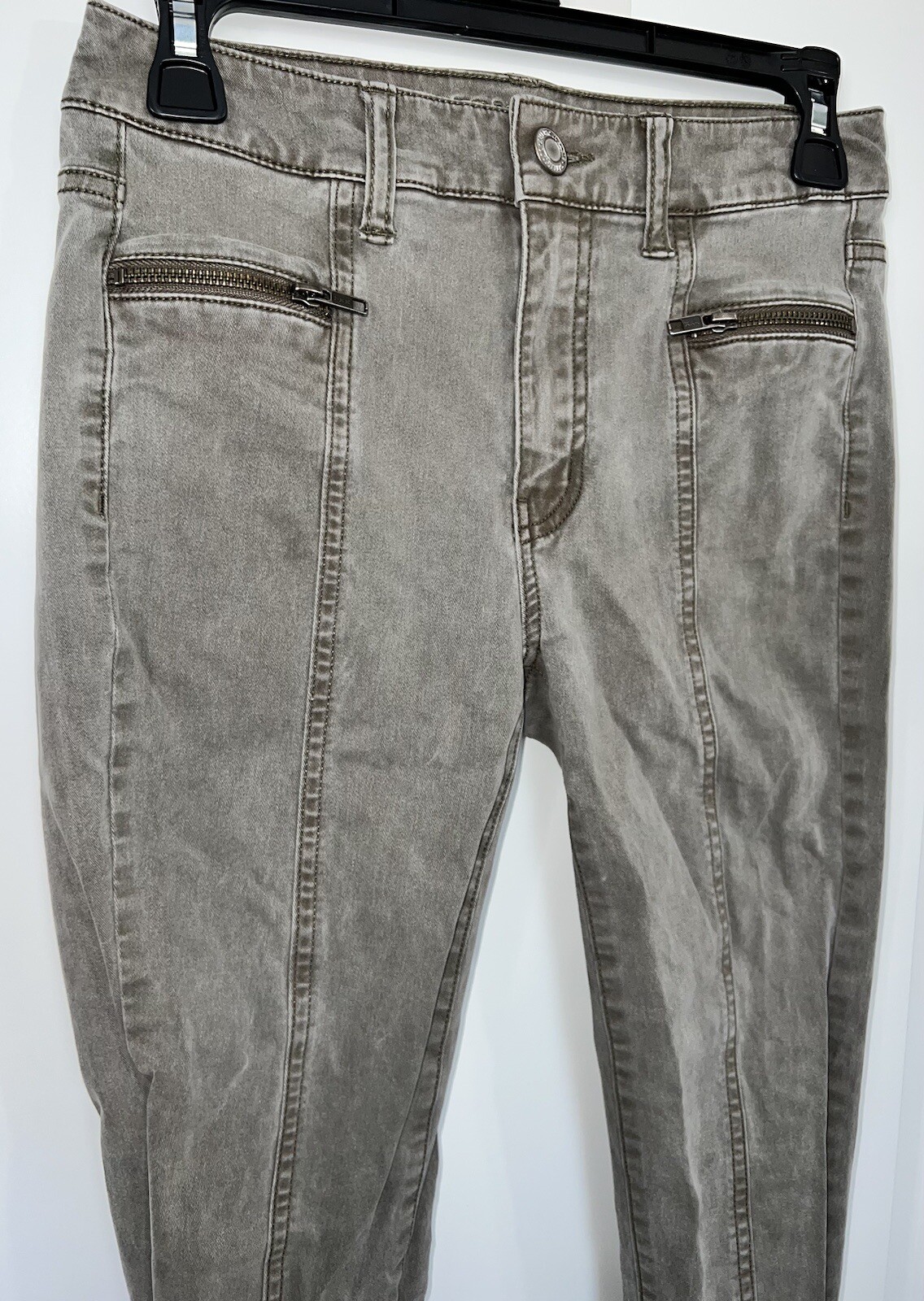 American Eagle Women’s Size 2 Hi Rise Jeans Pants Gray Green