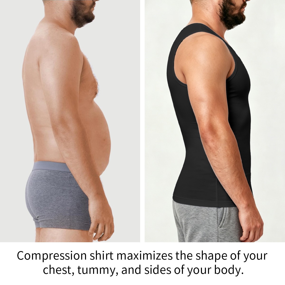 Men Compression Slim Tummy Control Body Shaper Vest Tank Top Shapewear Underwear