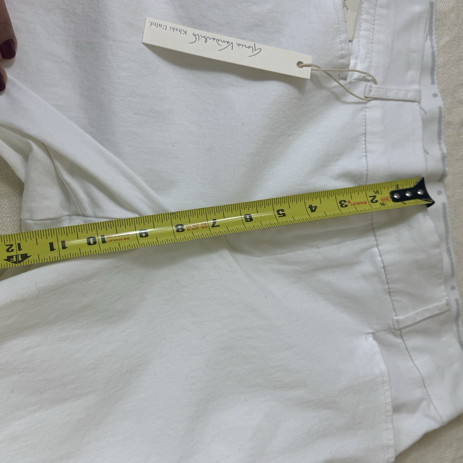 Gloria Vanderbilt Charlene Women’s White Stretch Pants 5 design Pockets Size 12