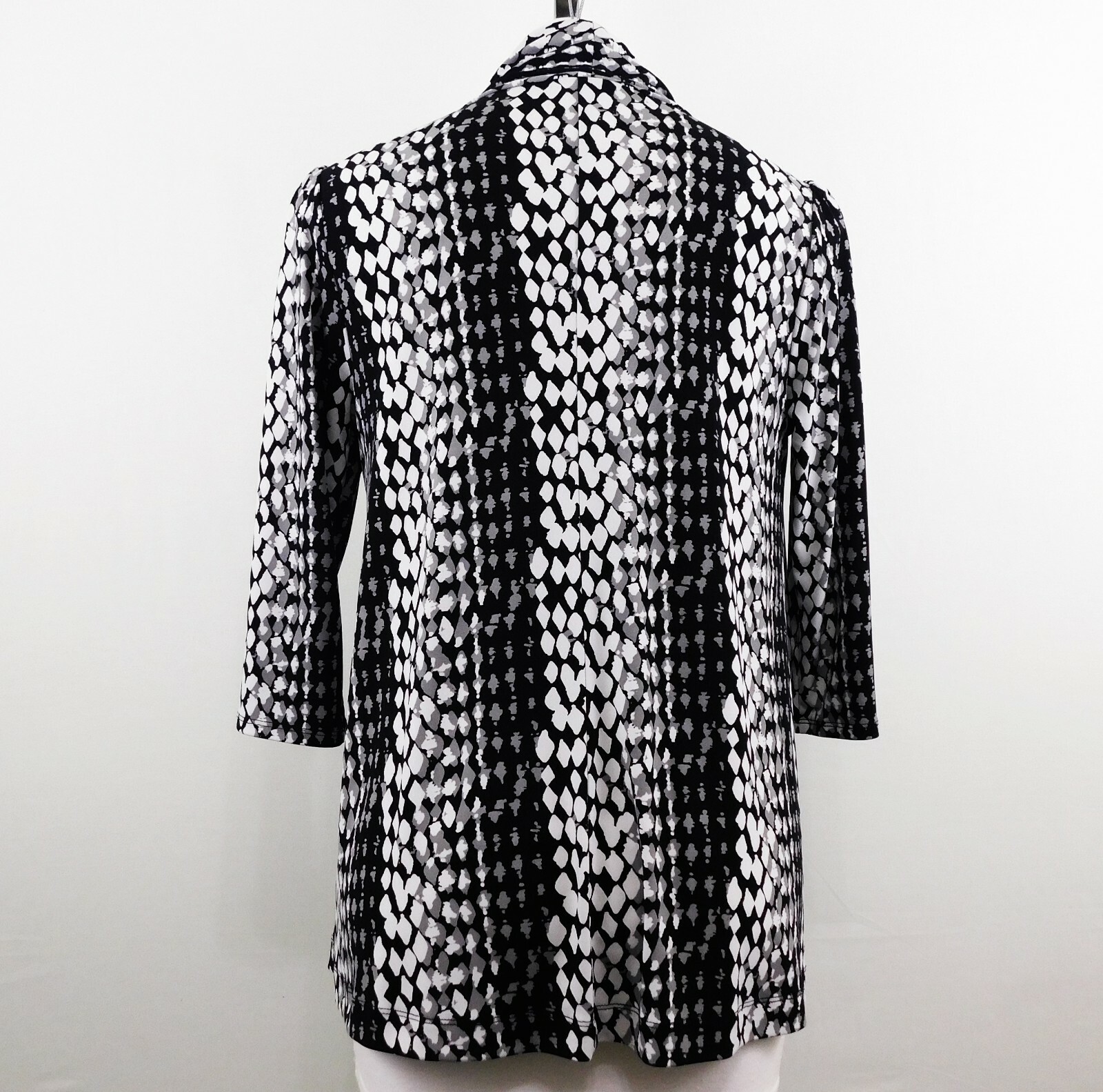 East 5th Women Shirt, Size S, White/Black/Gray, 95% Polyester, 5% Spandex