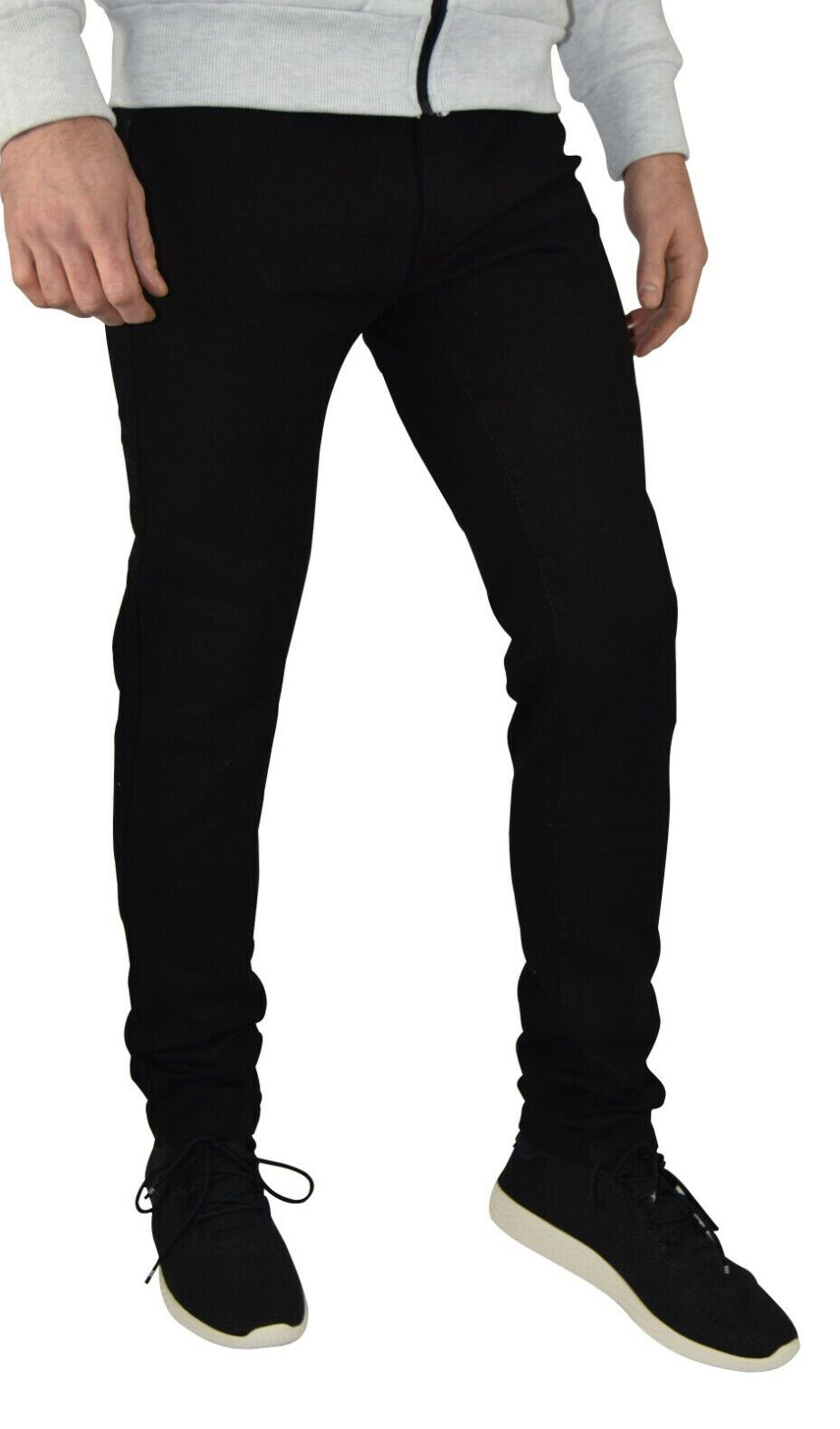 Mens Slim Fit Stretch Jeans Comfy Fashionable Super Flex Denim Pants