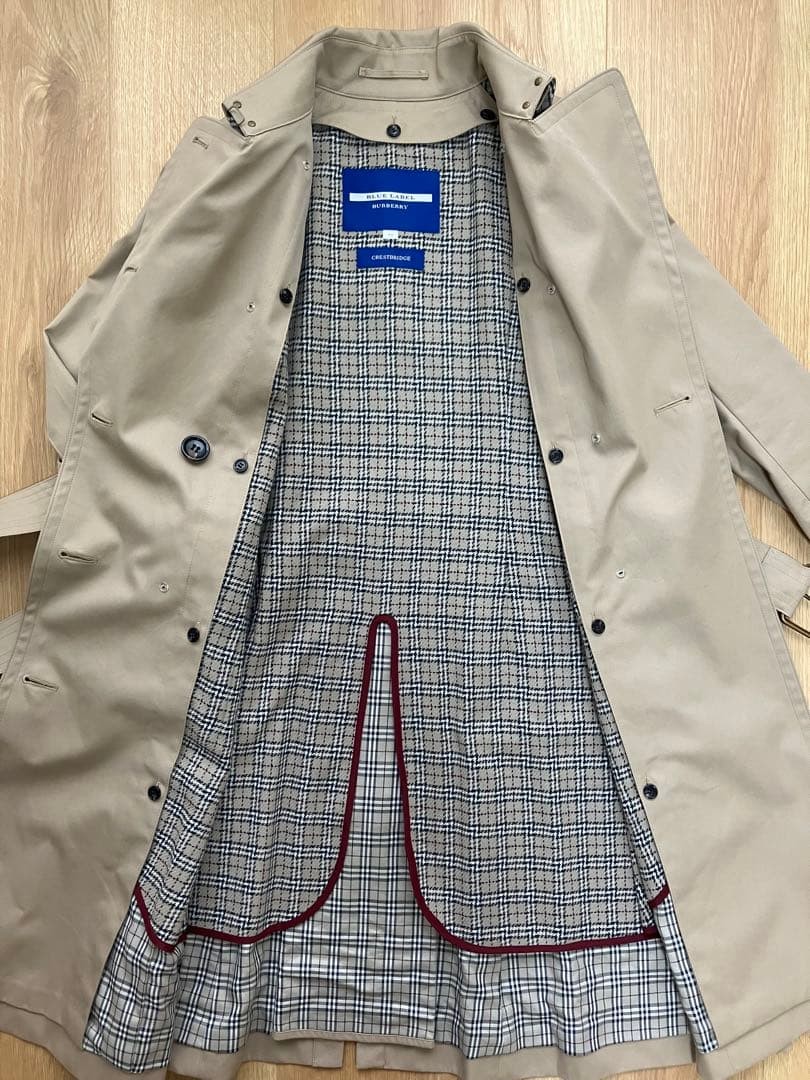 Burberry Blue Label Trench Coat with Liner Check 38