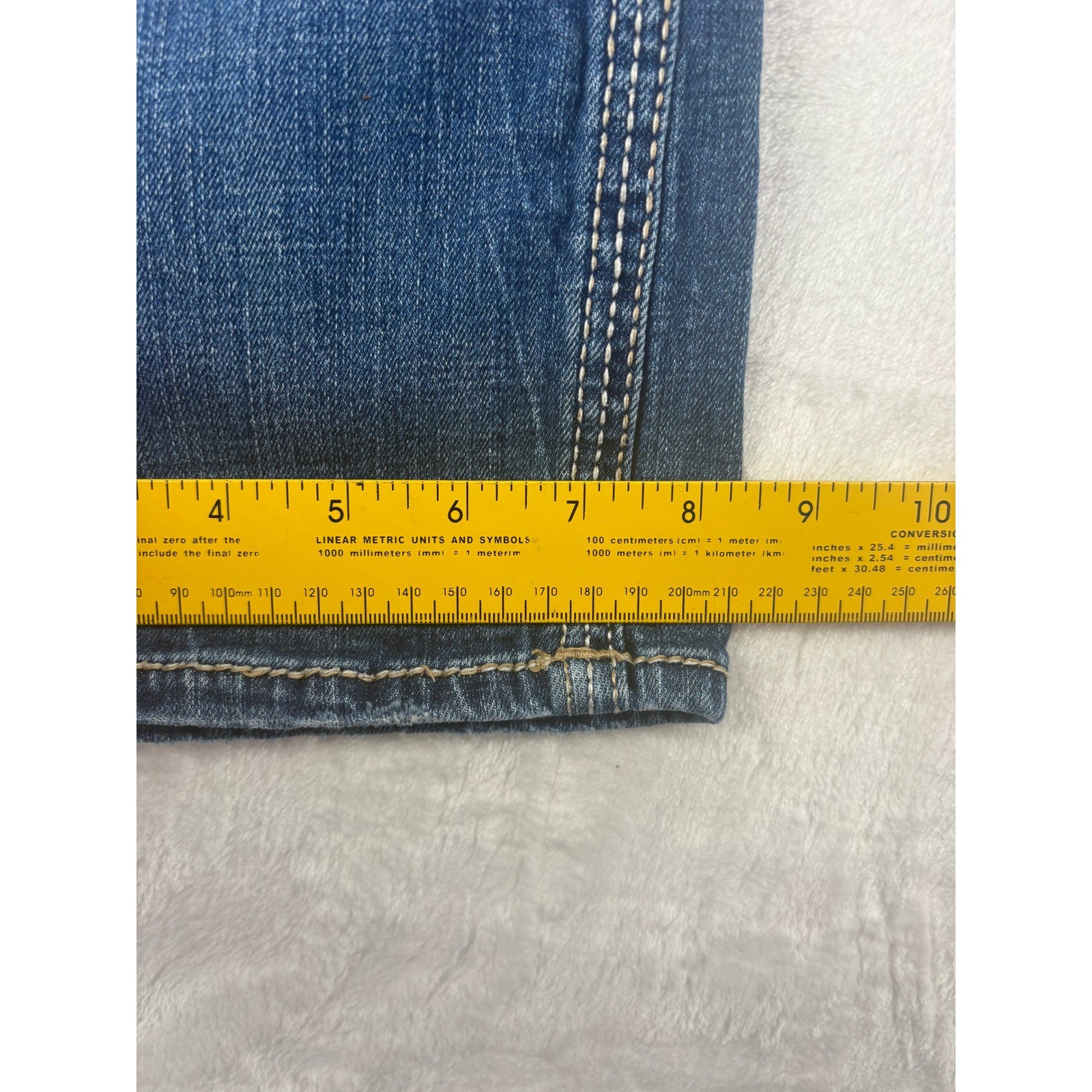 BKE Aiden Jeans Mens 29×30 Straight Leg Blue Medium Wash Heavy Stitching