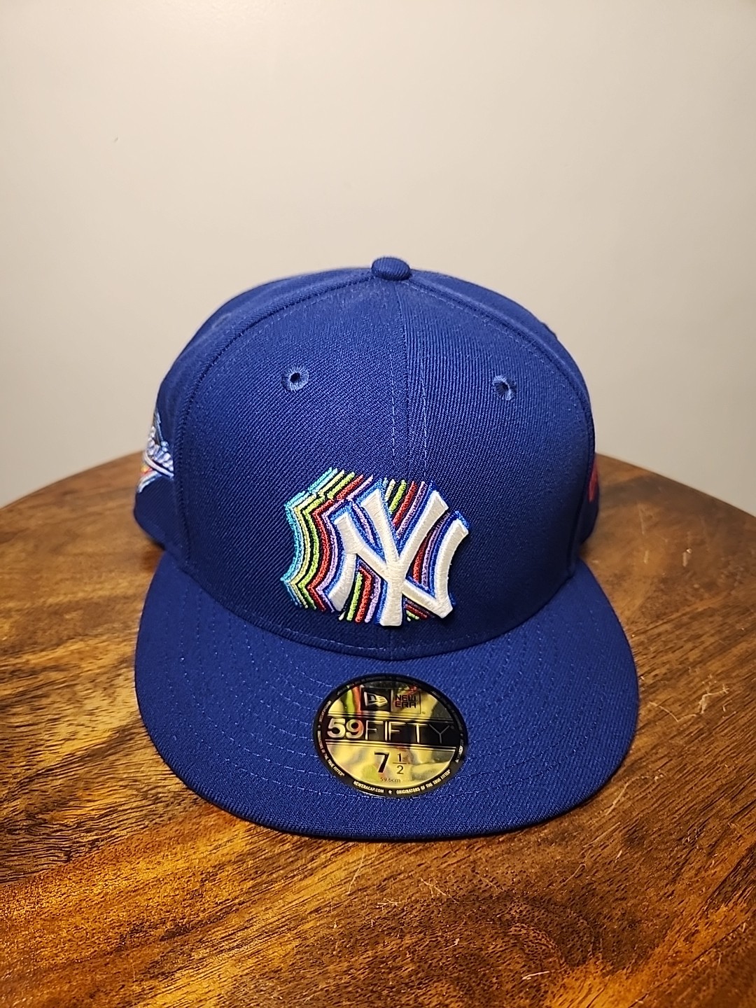 New York Yankees Hat Cap Fitted 7 1/2 1996 World Series Patch New Era 59FIFTY