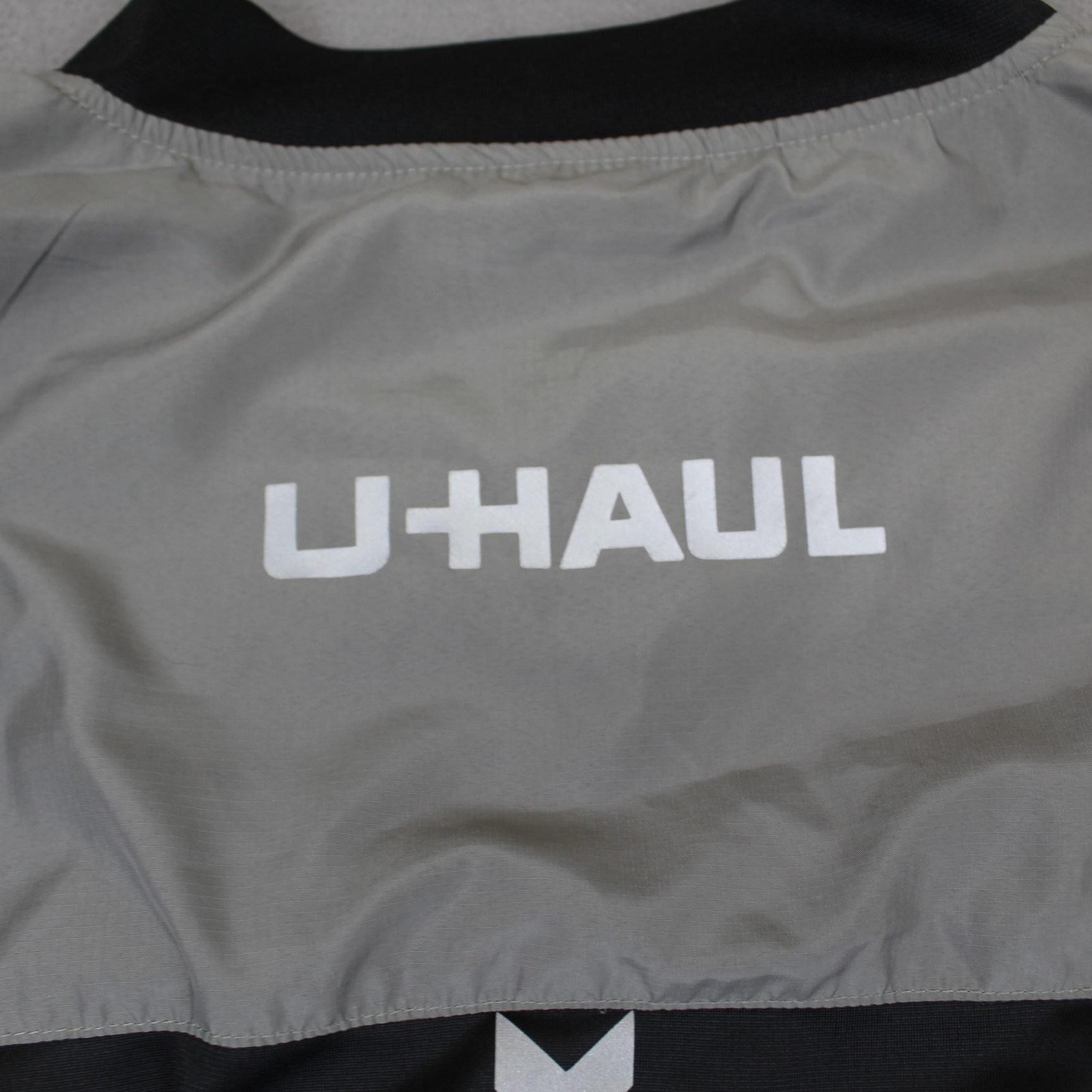 U-Haul Jacket Mens 4XL Black Gray Windbreaker Full Zip Reflective Lined Workwear