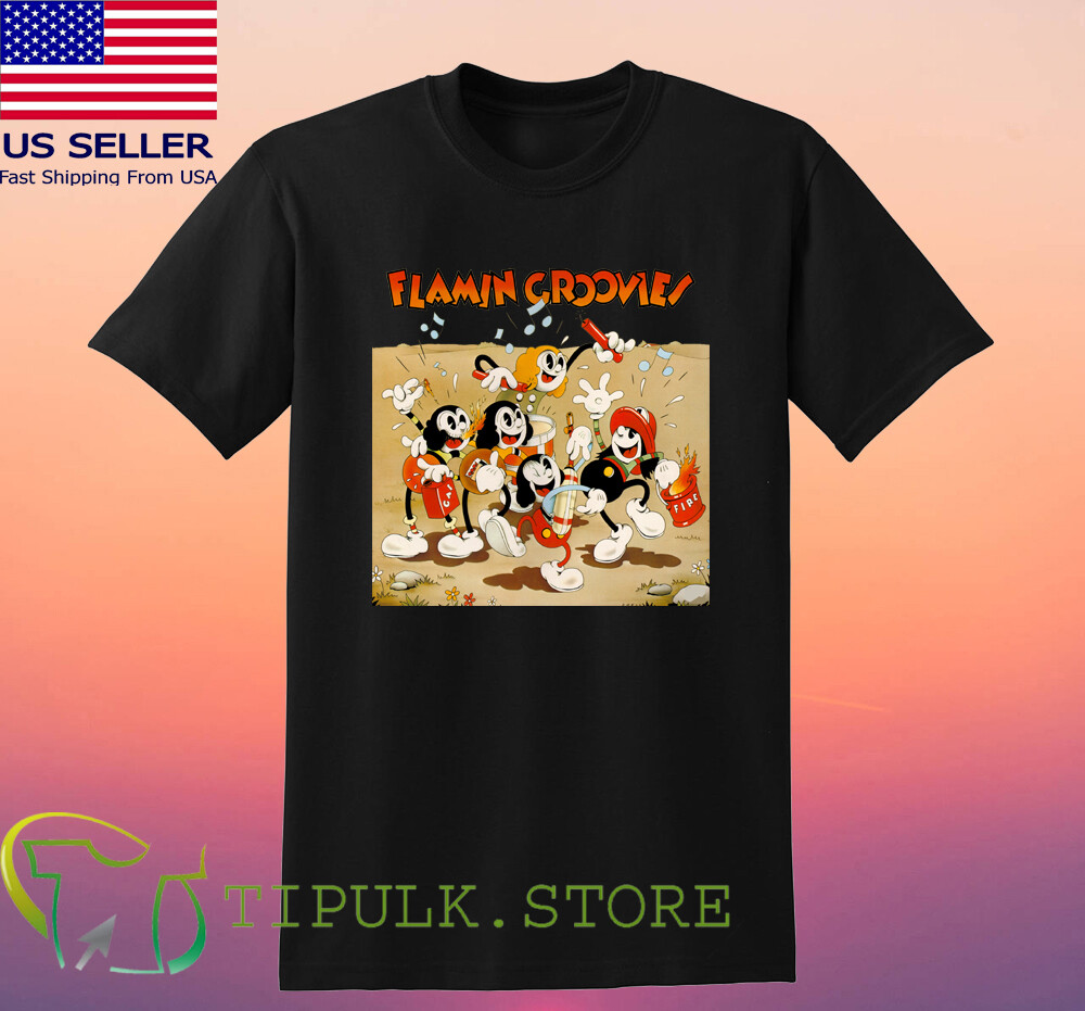 The Flamin’ Groovies Men’s Black T-shirt Size S-5XL