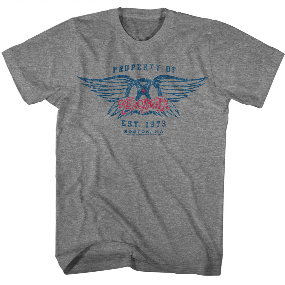 Aerosmith Property Of Est 1973 Boston MA Men’s T Shirt Rock Band Music Merch