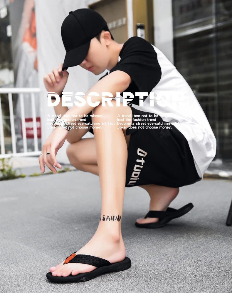 Men Flip Flop Sandals Slip-On Summer Beach Casual Footwear Slides Slippers Gift