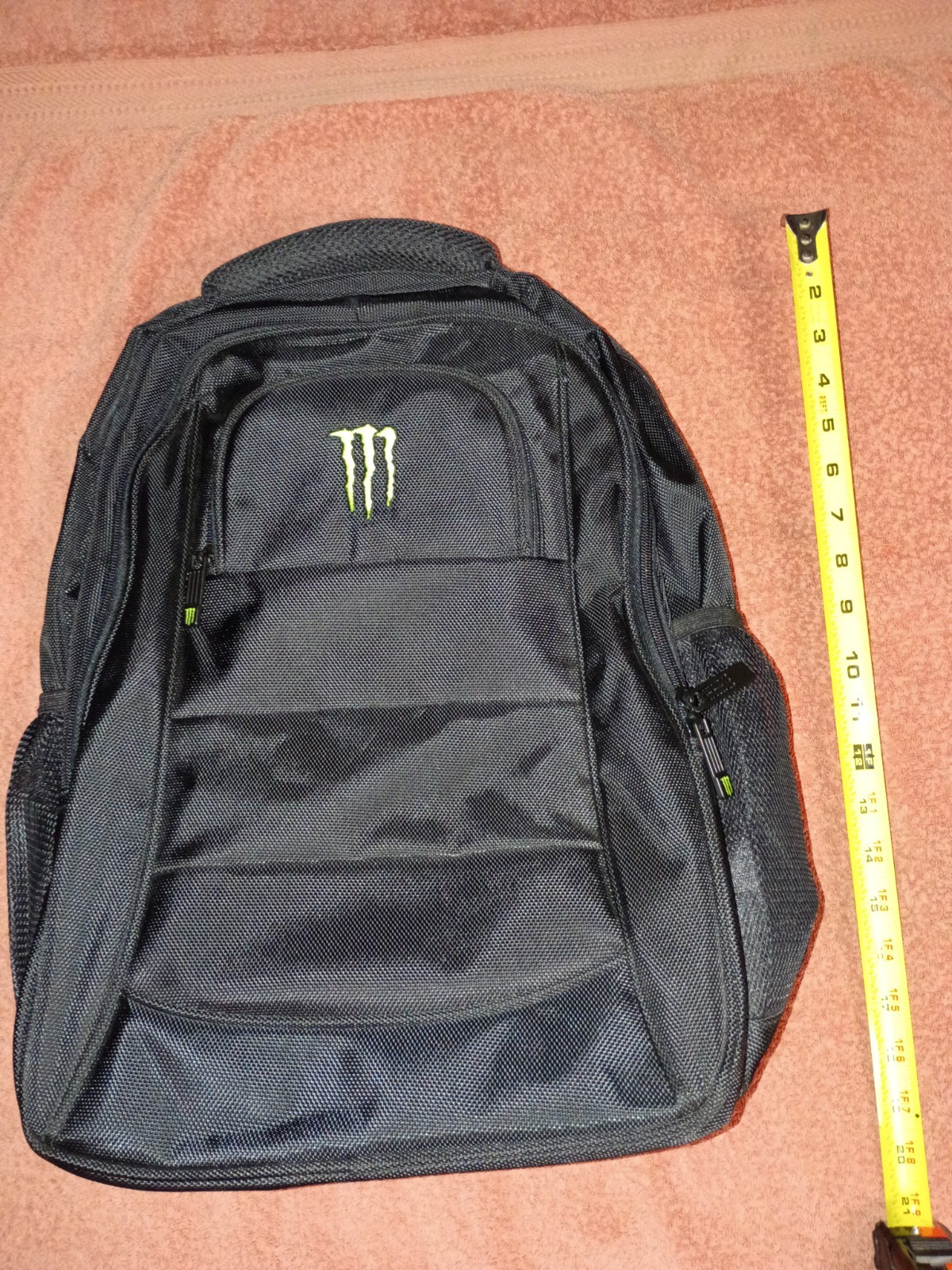 Monster Energy Black Backpack W/ Laptop Compartment Used Excellent