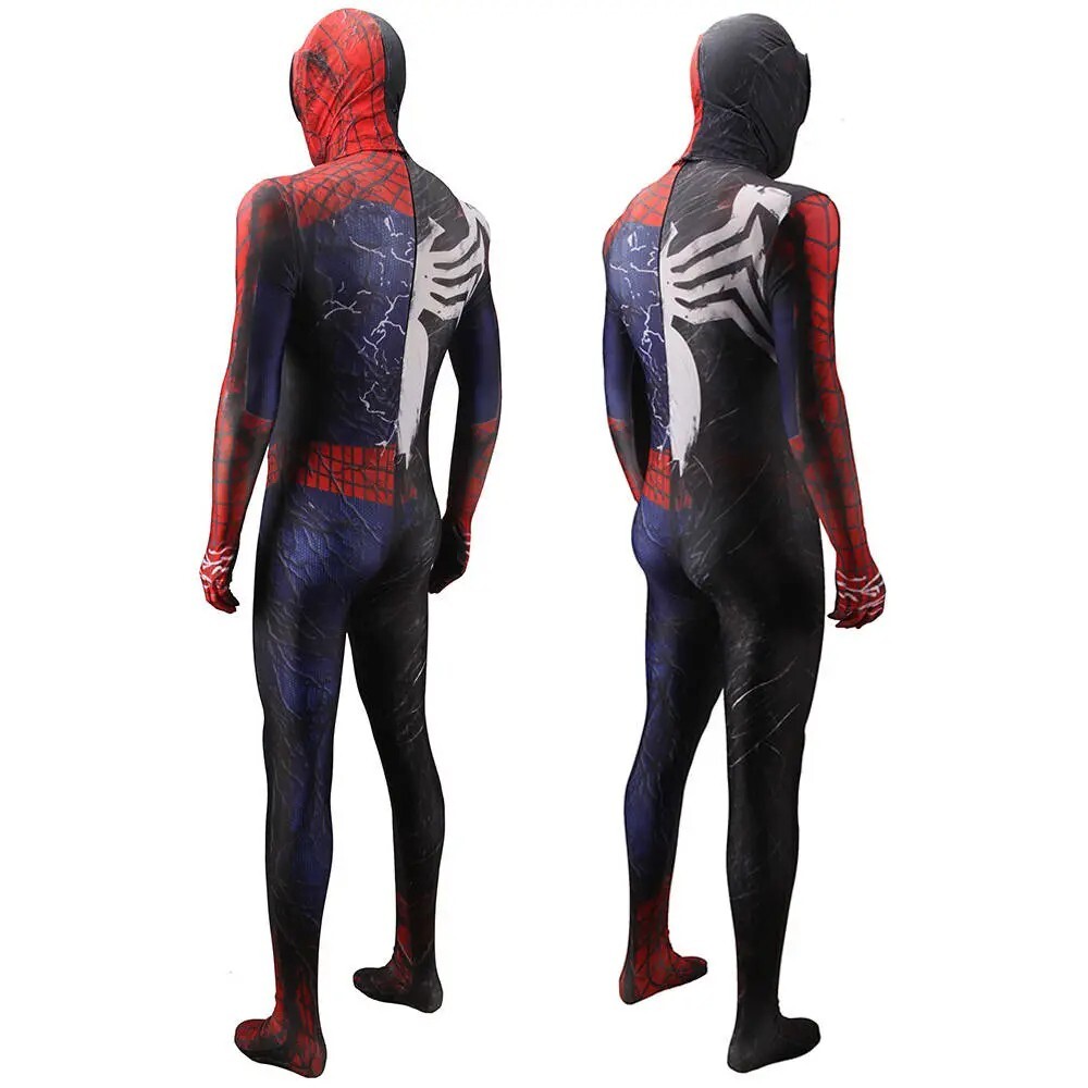Spider-Man Venom Spiderman Jumpsuit Kids/Adult Black Symbiote Costume Cosplay