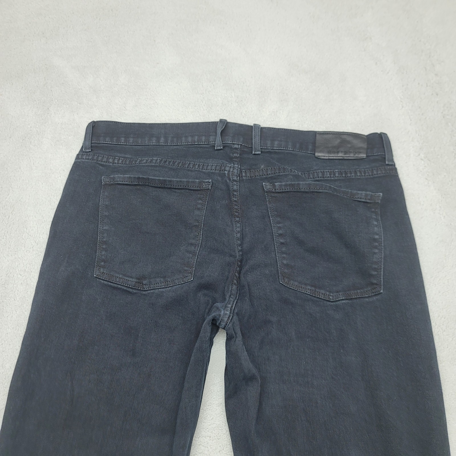 Mott & Bow Jeans Mens Size 38×33 Black Slim Fit Denim Stretch Zipper Fly