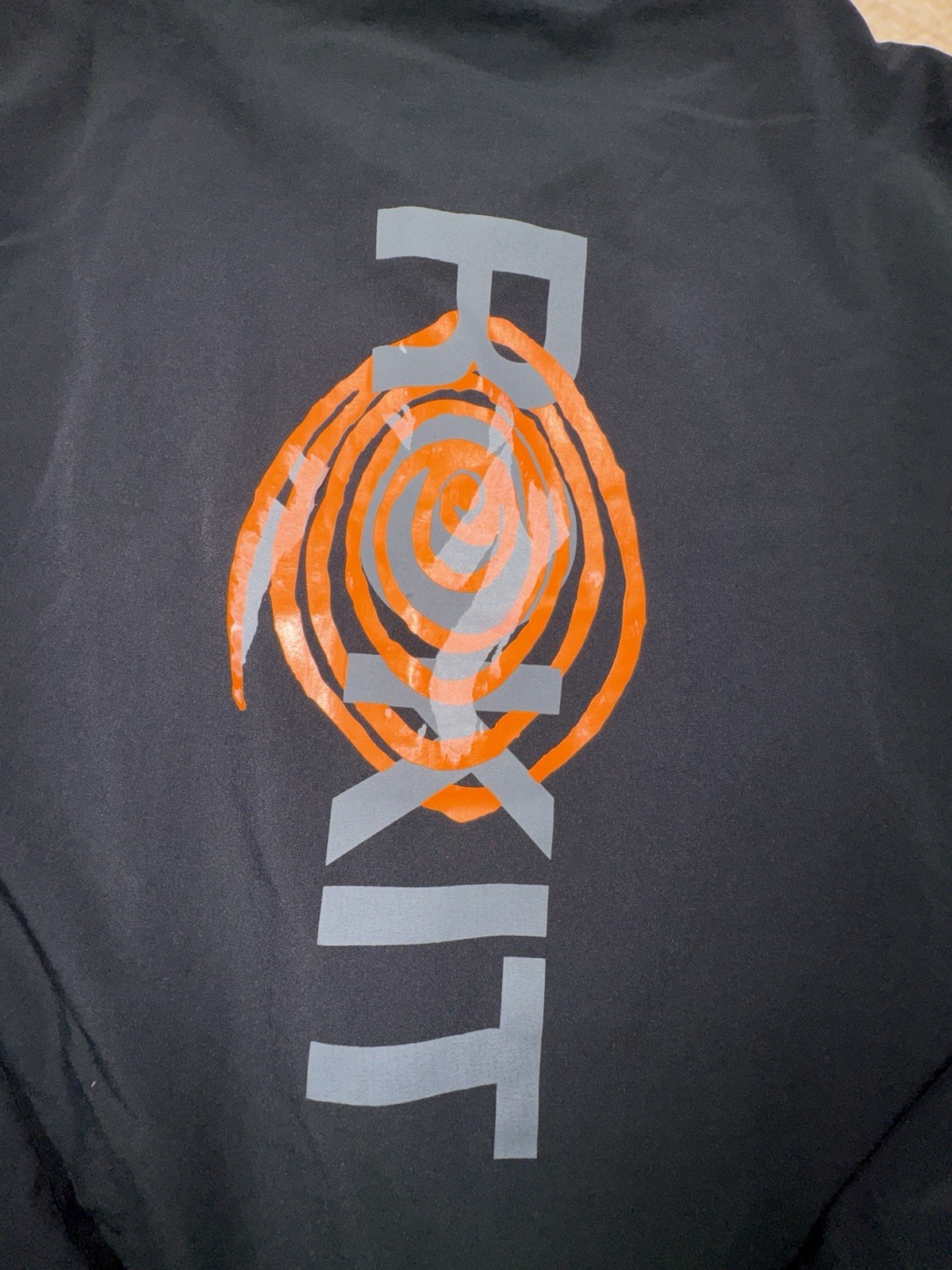 ROKIT Mens Core Lightweight Jacket with Screen Printed Logo Black Small NWT