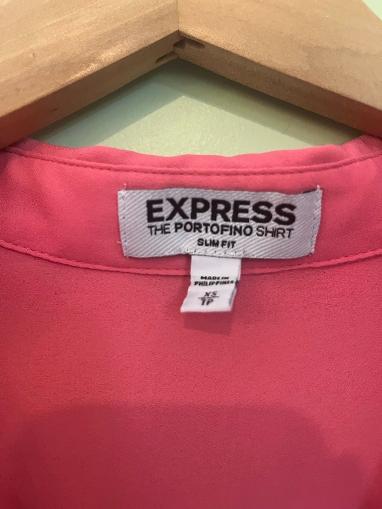Express Women’s 3 Pack Long Sleeve Blouse Button Up Shirt X-Small Slim Fit