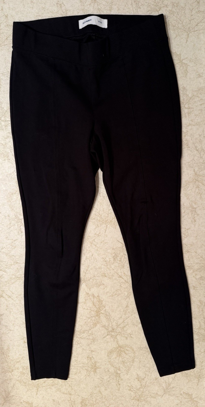 Old Navy Stevie Ponte Pants Women’s M Black Pull On Elastic Waist Skinny/Career