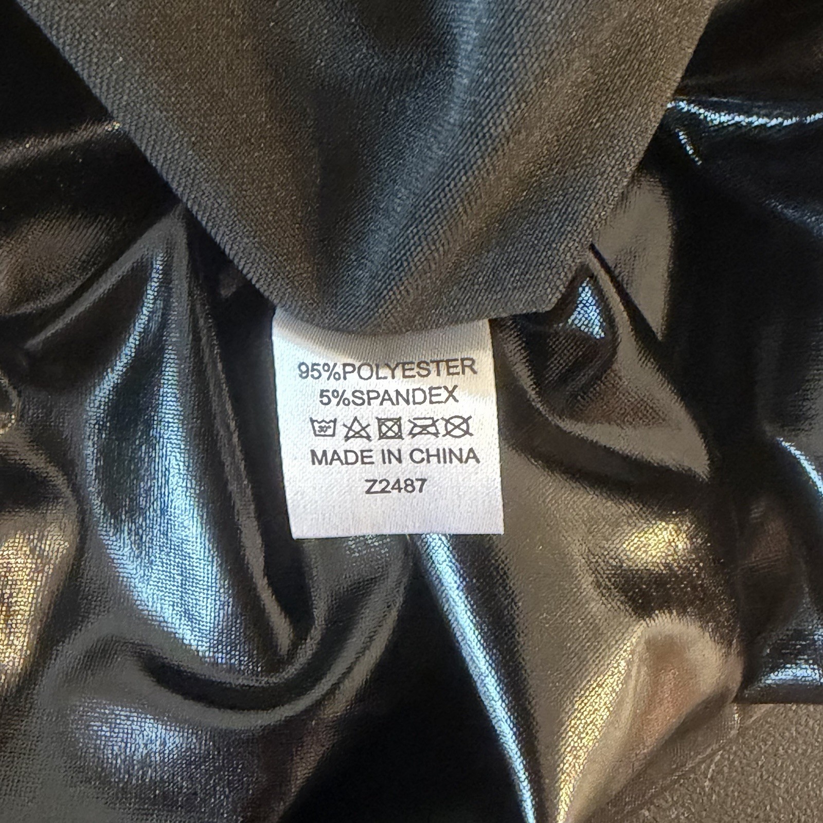 Urban Buck Black Faux Leather Leggings Women’s Small High Rise Shiny