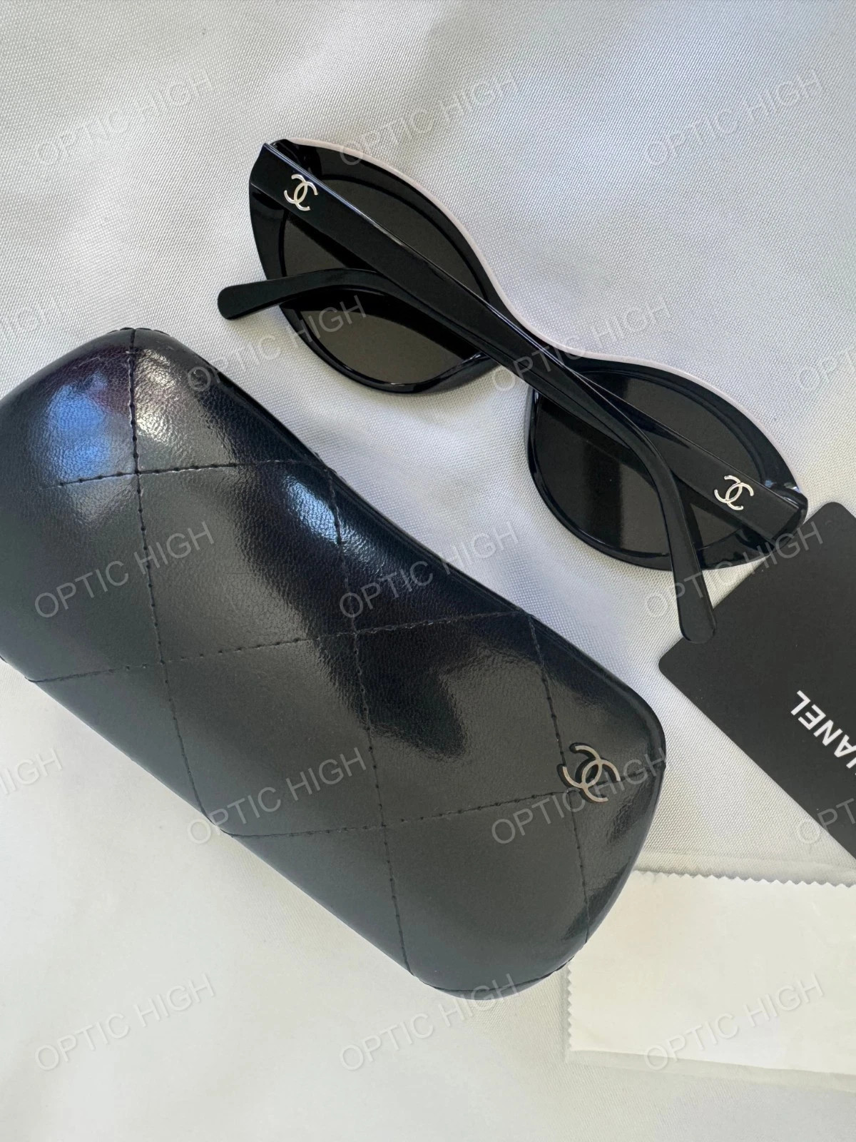 CHANEL CH5416 Beige & Black Acetate Oval Sunglasses Mod：CH5416 Size：57-18-145