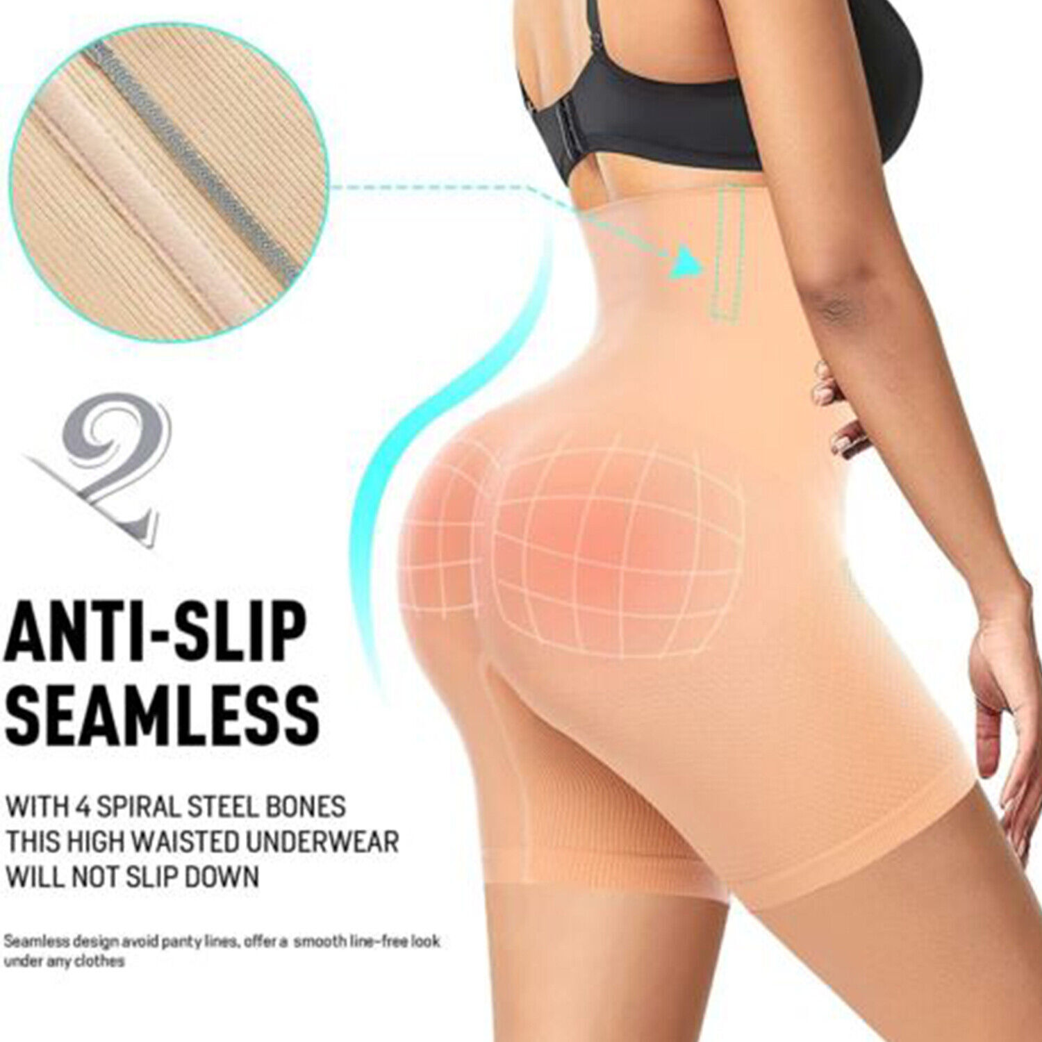 Fajas Reductoras Colombianas Tummy Control Body Shaper Butt Lifter Pants Panties