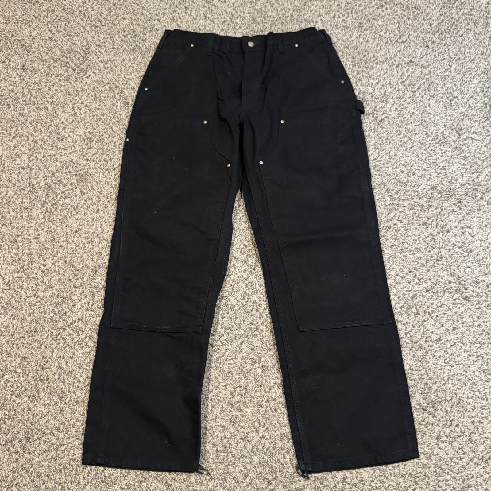 Carhartt 36 x 32 Loose Fit Double Knee Canvas Utility Workwear Carpenter Pants
