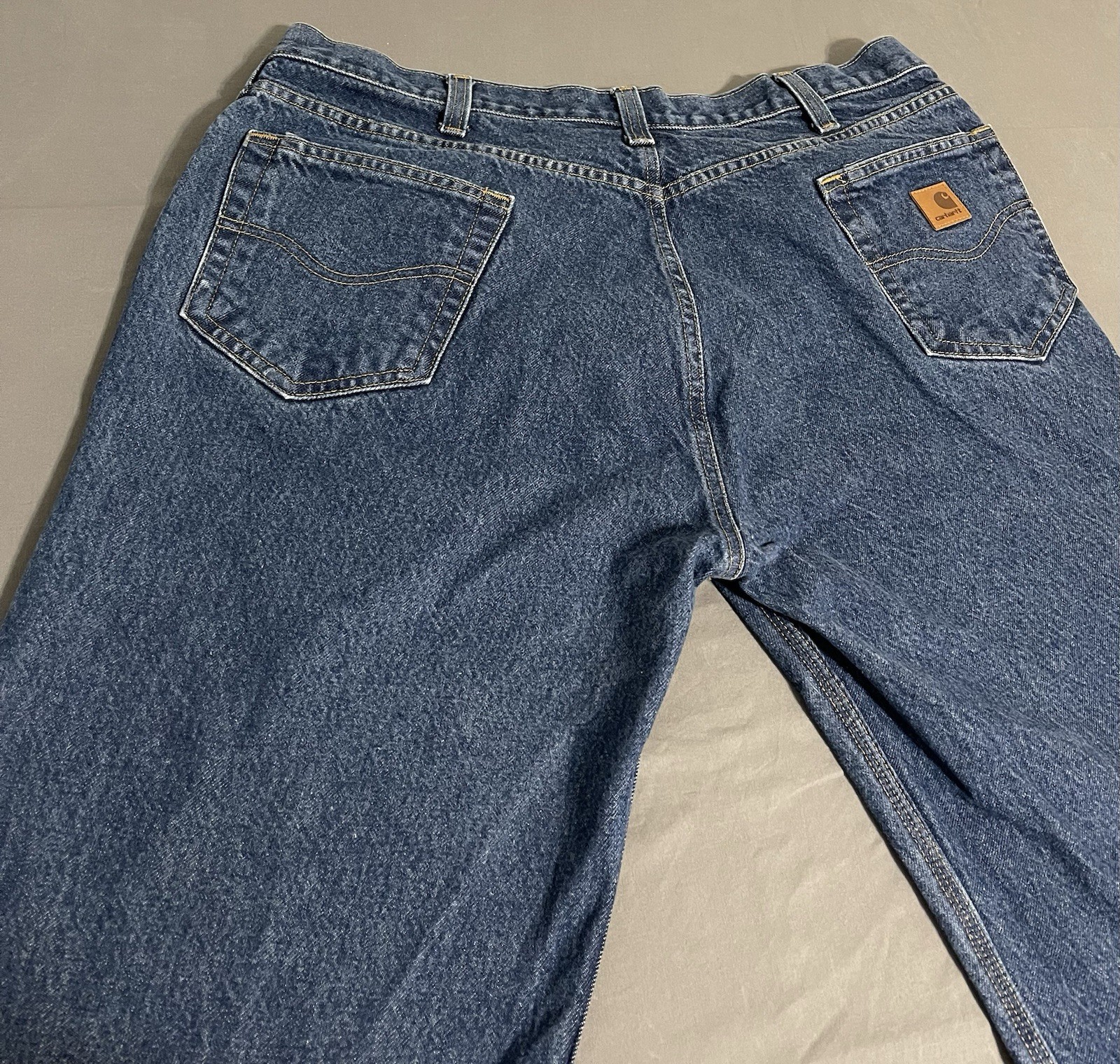 Carhartt B480 DVB Relaxed Fit Jeans Mens 40×32 Blue Denim Excellent