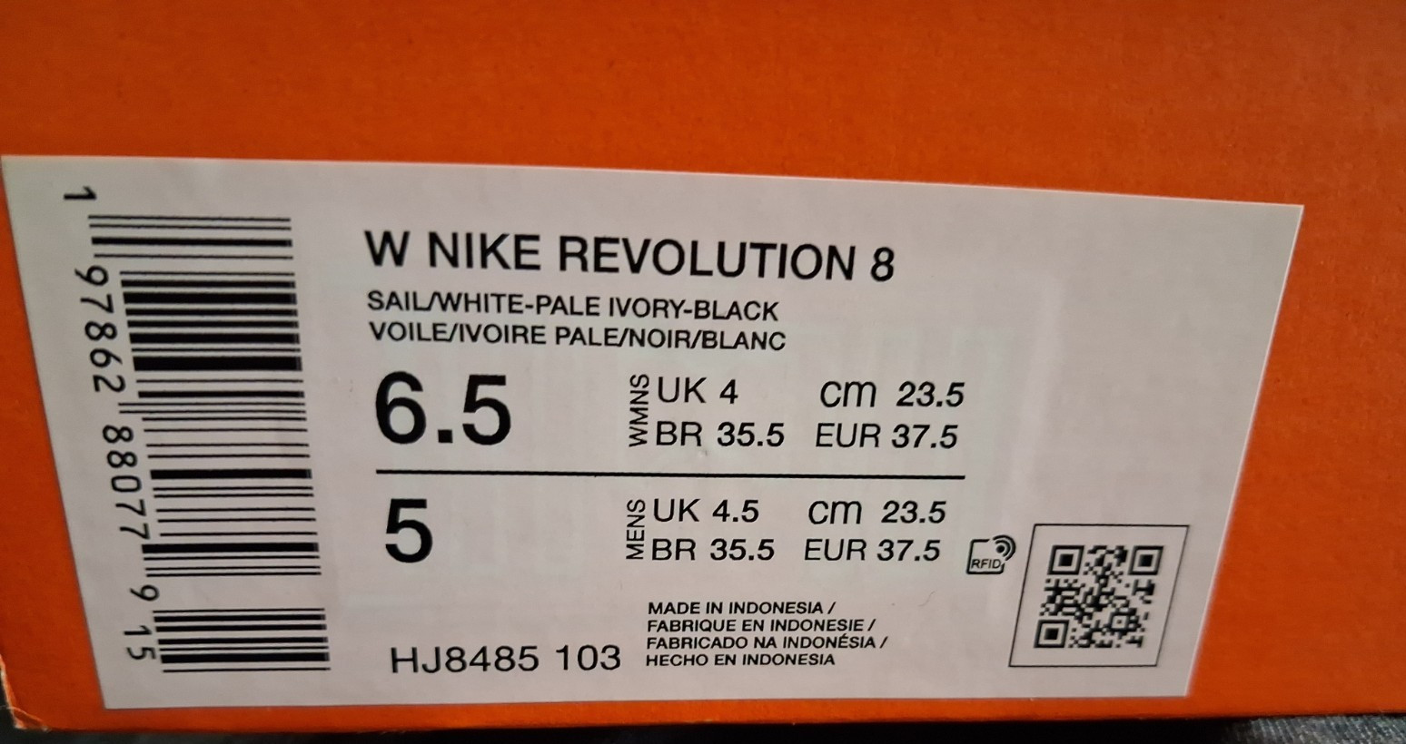 Nike Revolution 8 Sail Pale Ivory Womens run walk shoes sneakers – HJ8485-103