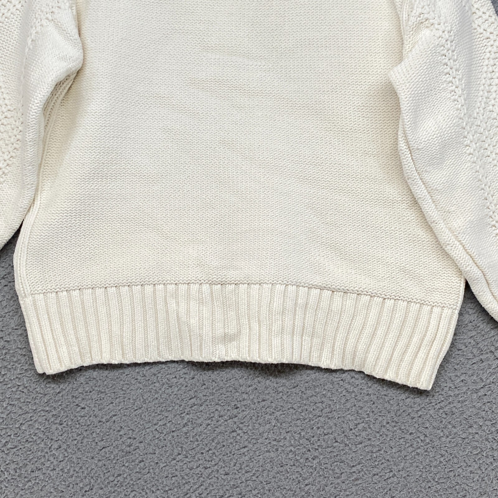 Everlane Sweater Womens Small Boxy Mock Neck Cream Knit Neutral Pullover Ivory