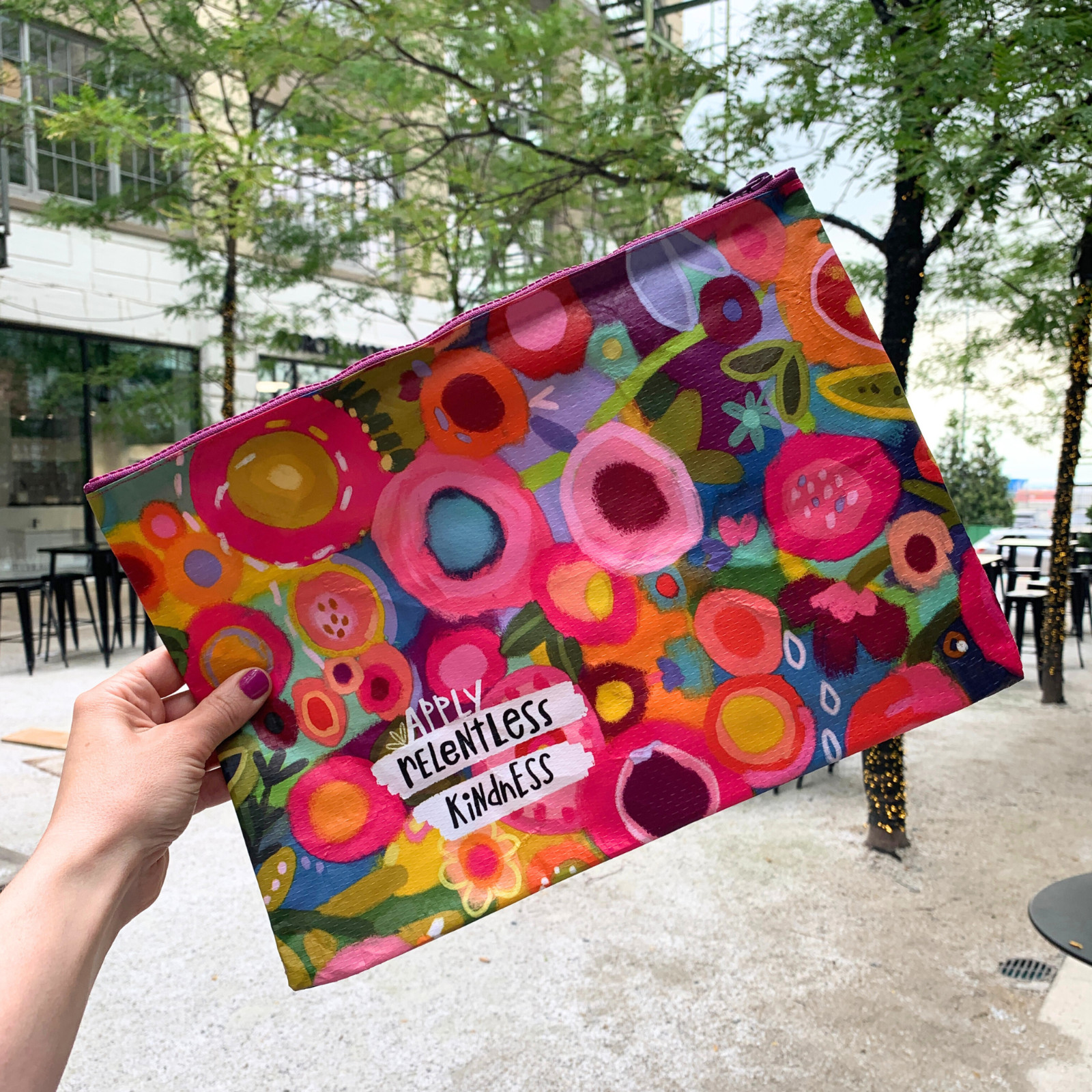 BlueQ and Primitives by Kathy Funny Jumbo Pouch | Perfect for magazines, papers