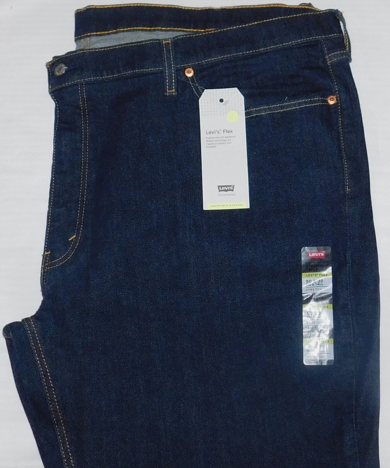 LEVIS 541 Athletic Taper Jeans Stretch Roomy Seat & Thigh Big & Tall Dk Cleaner