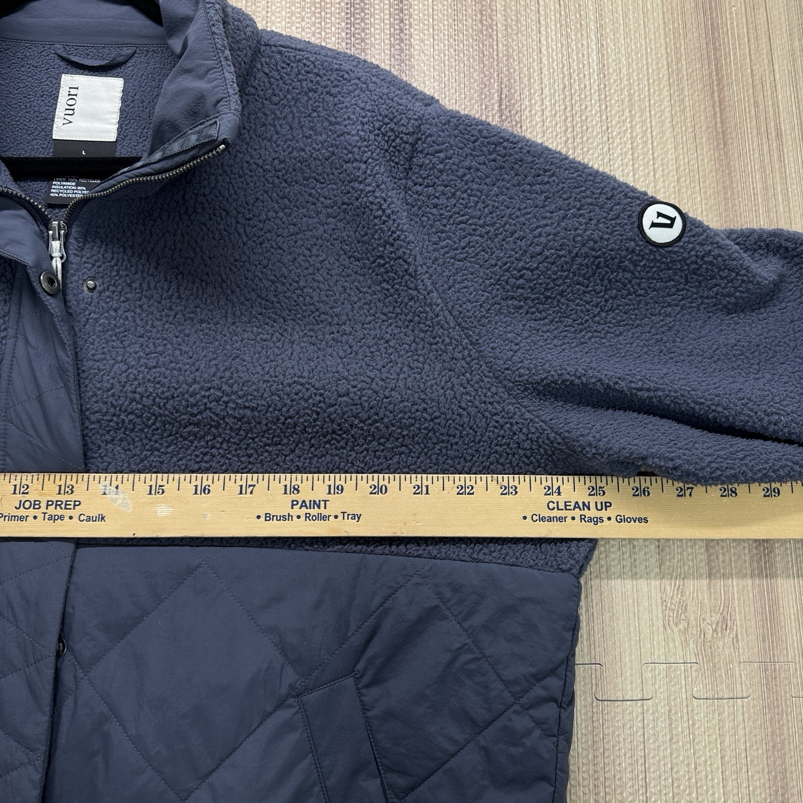 Vuori Women’s Highlands Sherpa Jacket Azure Blue Grey Size L