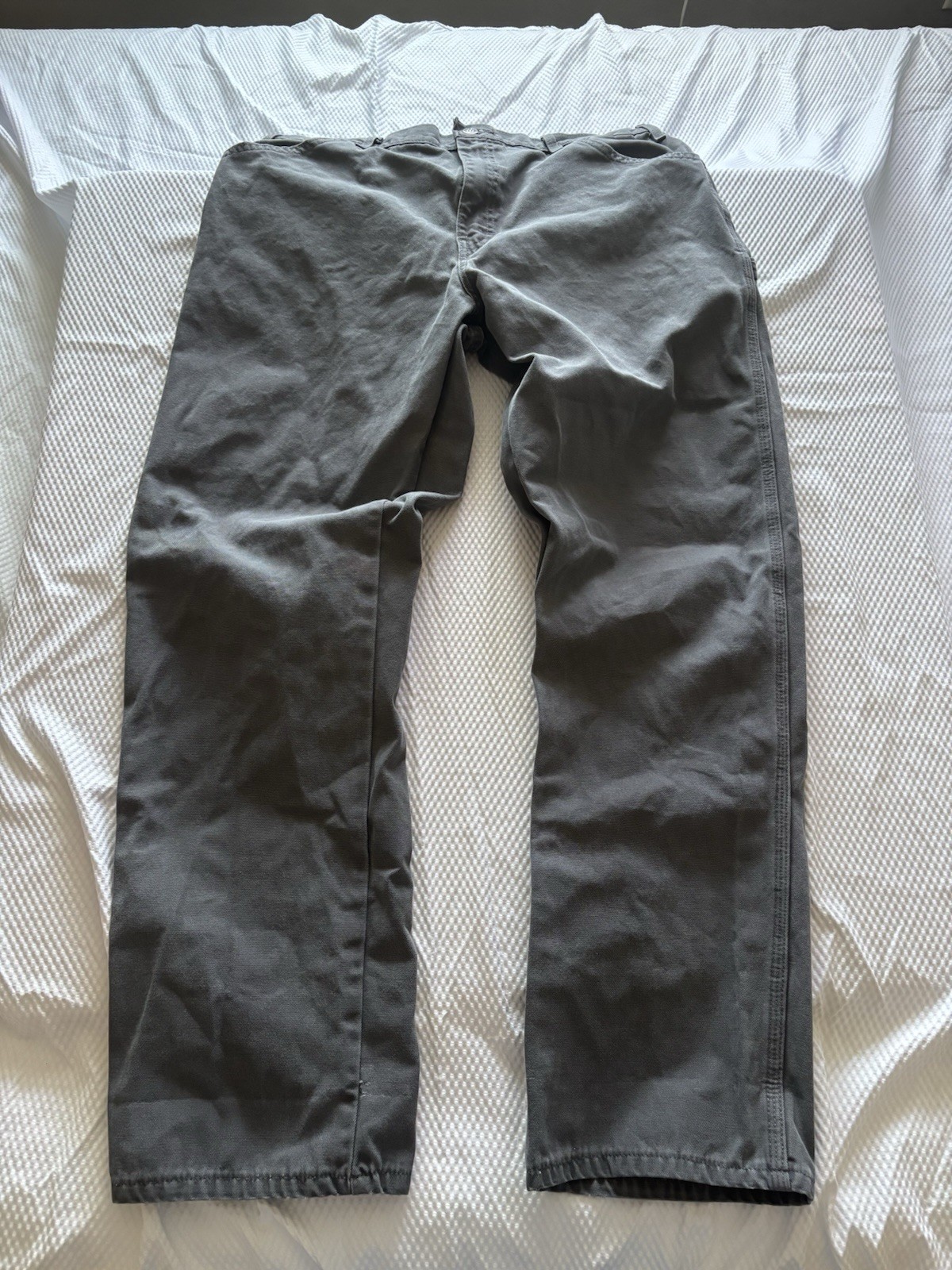 Dickies Men’s 38×34 Gray Canvas Cotton Work Pants for Construction