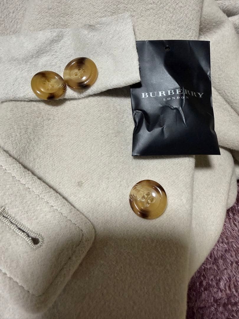 Burberry London Light gray long coat