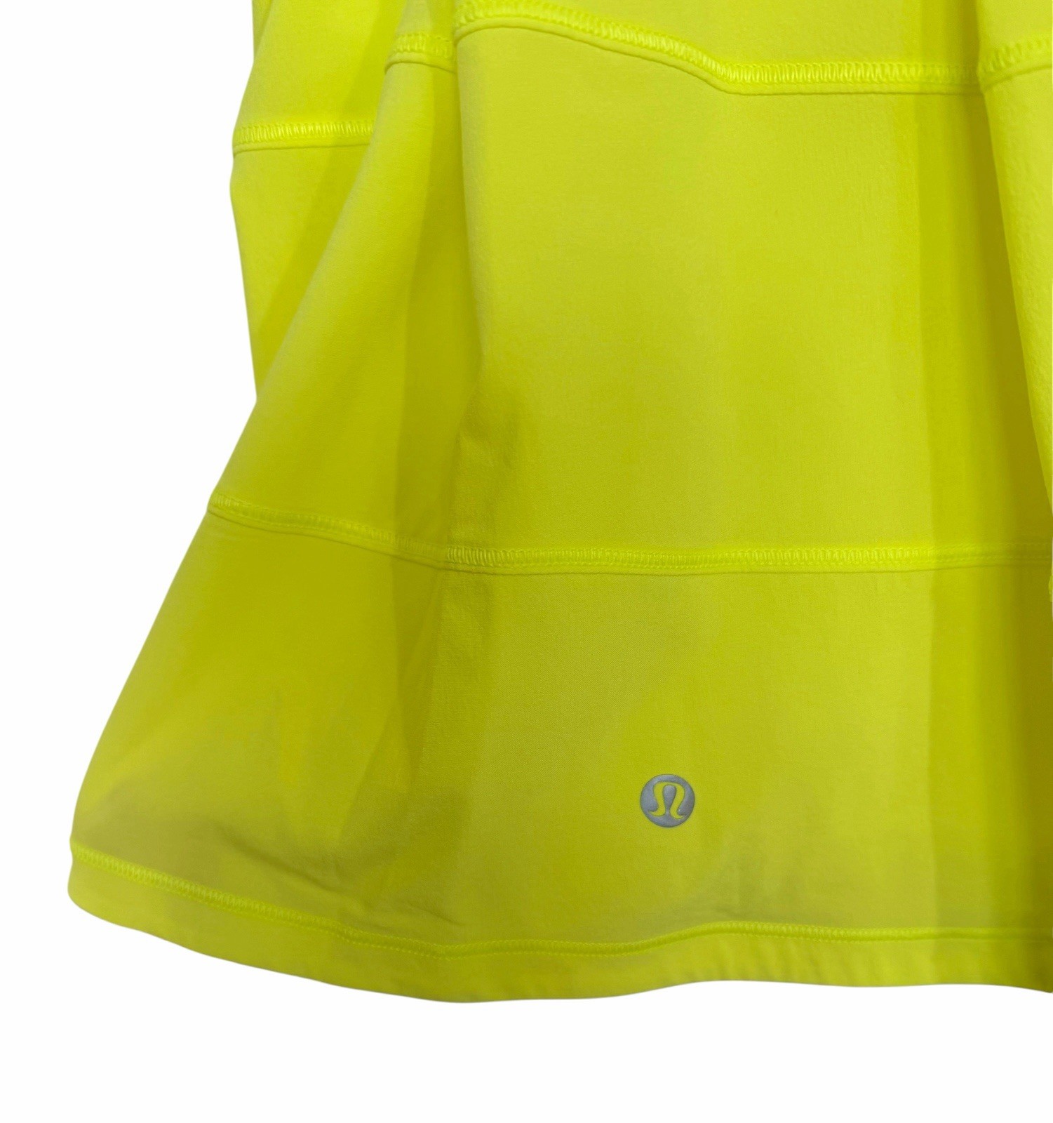 Lululemon Pace Rival Mid-Rise Skirt Skort Electric Lemon Yellow Size 14