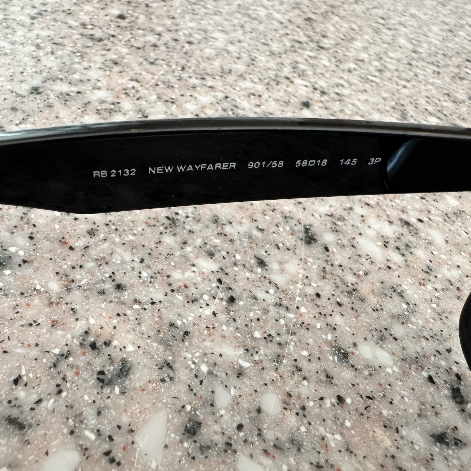 Ray-Ban RB2132 New Wayfarer Polarized Sunglasses Black/Gray 58-18 145 FRAME ONLY