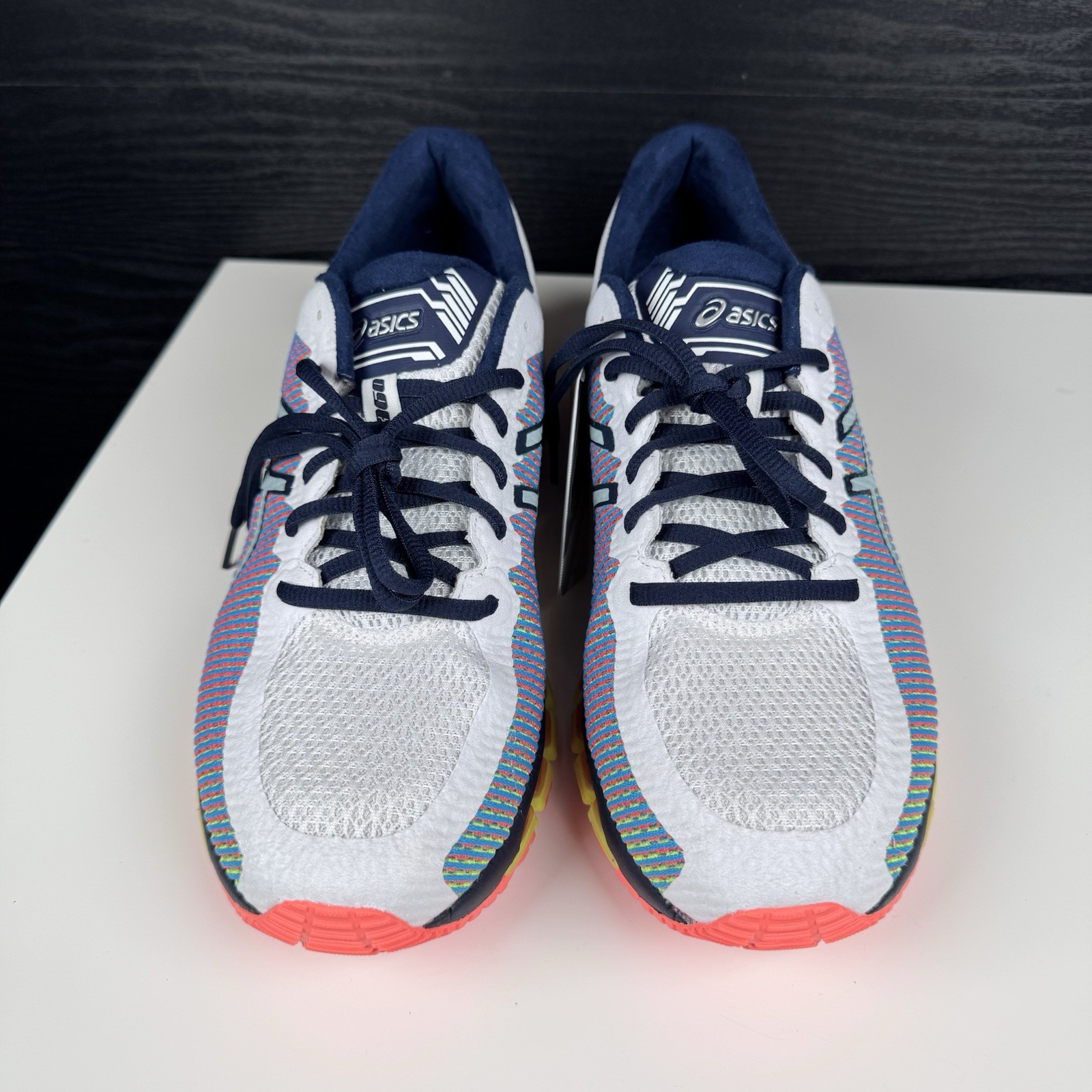 NEW Asics Gel-Quantum 360 White Navy Blue Yellow – T6G1N – Men’s 11 – Read