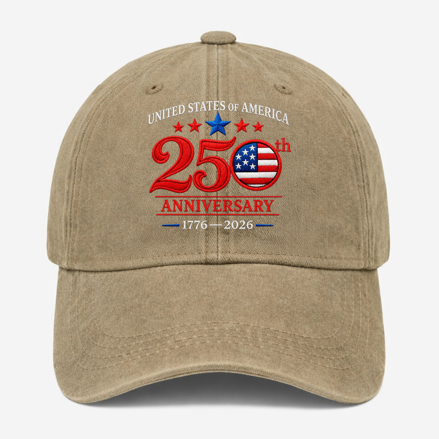USA 250th Anniversary Hat America 1776-2026 Patriotic Baseball Cap Adjustable