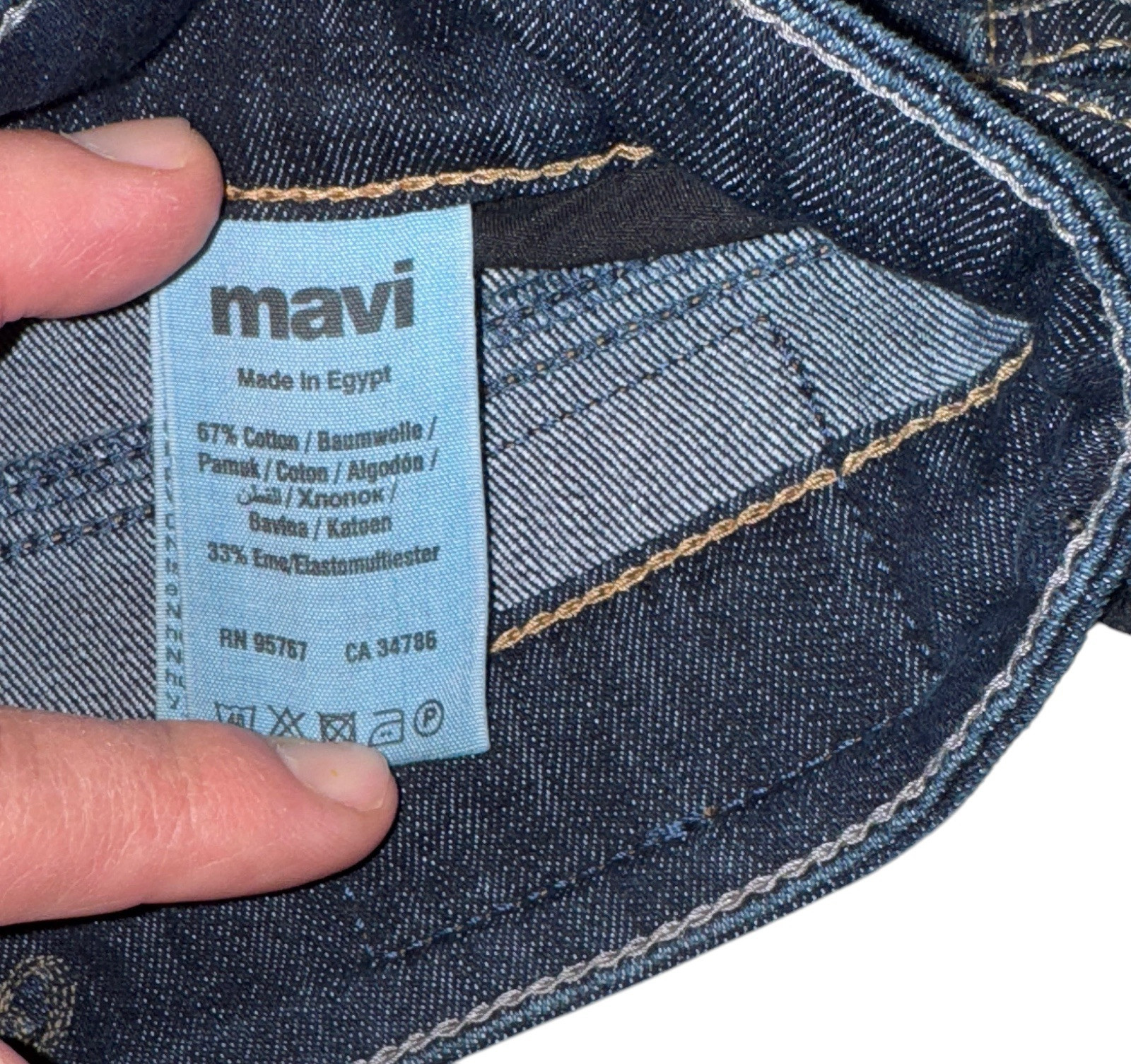 ORIGINAL MAVI JEANS CO. DARK DENIM MATT MID-RISE STRAIGHT LEG 38 X 32 NEW NWOT