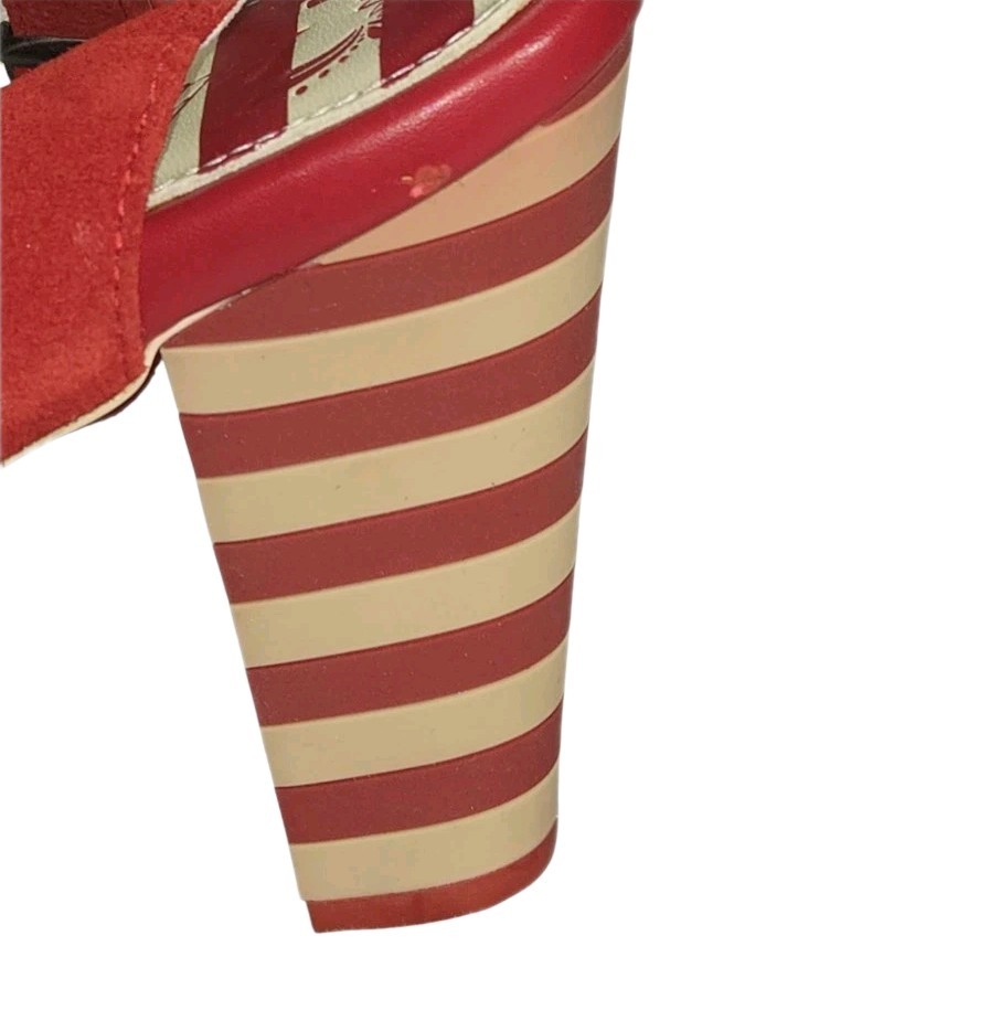 Lola Ramona “Angie” Red Suede Platform Sandals-US 10/41