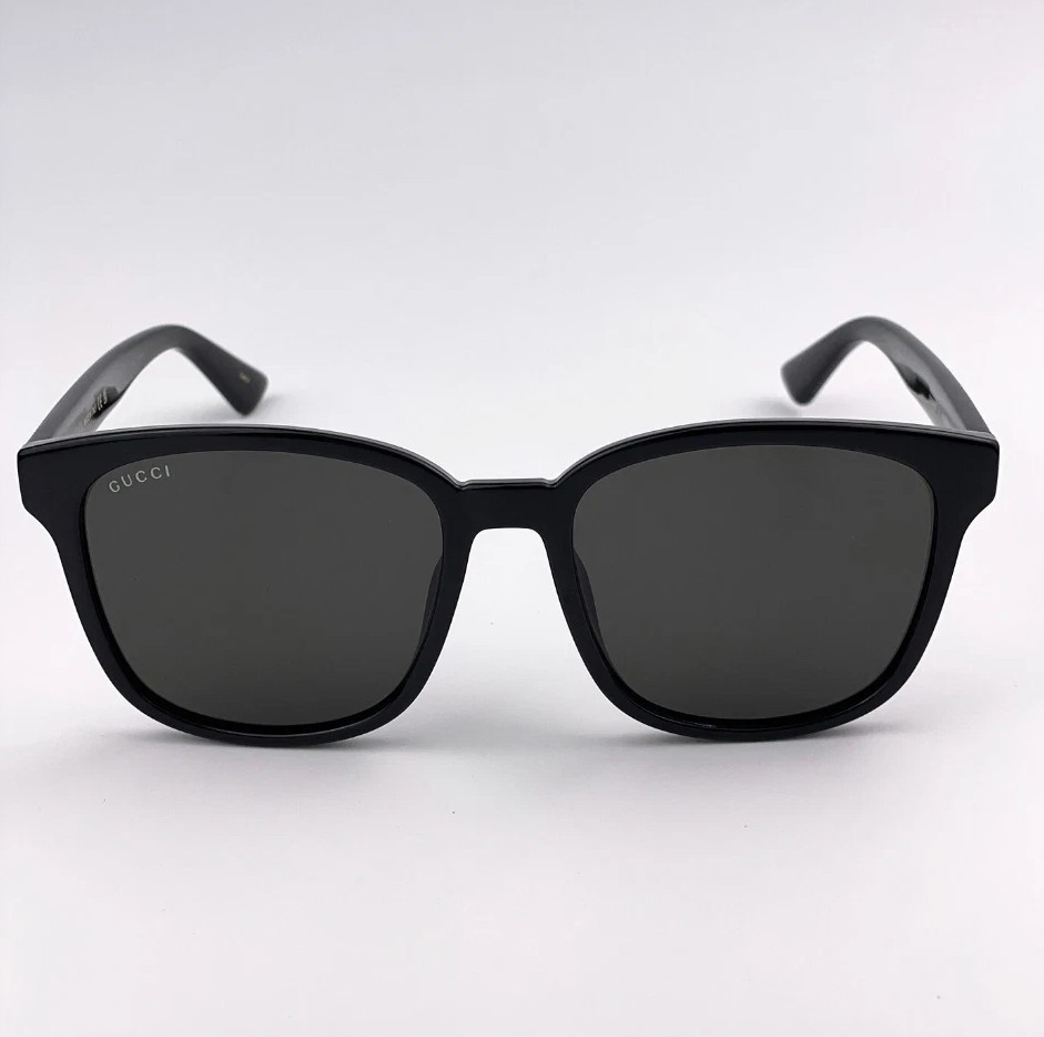 Gucci Men Sunglasses Black Grey Square GG0637SK 001 NEW