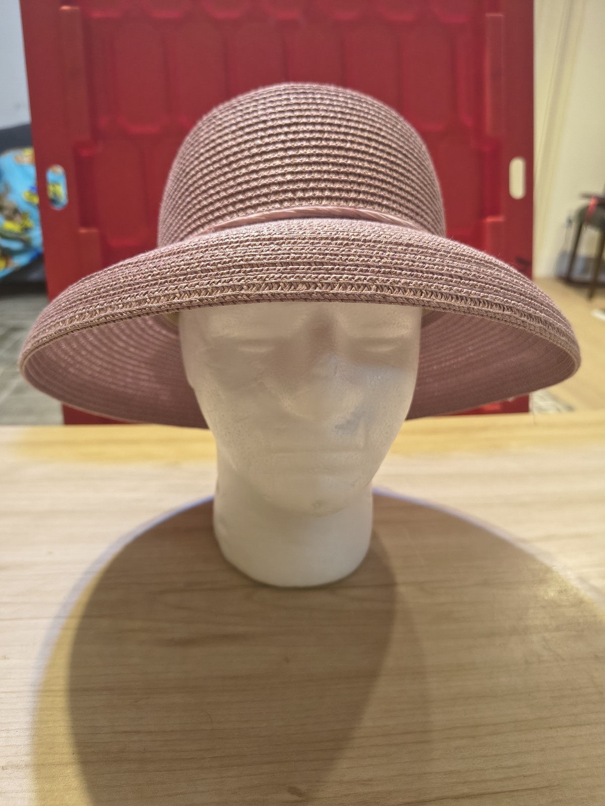 Women’s Hat Pink With Floral Embellishments See Pictures