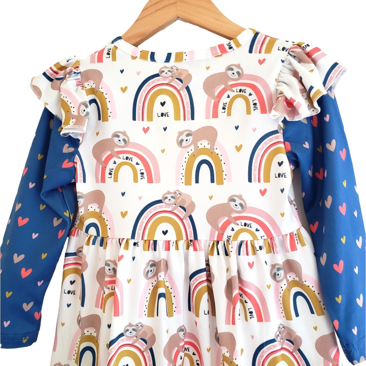 NEW! Pete + Lucy Rainbows and Sloths Baby Girl Dress 12-18 Months